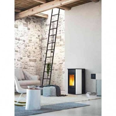 Estufa de pellet Amy Air Blanca - El Club del Fuego