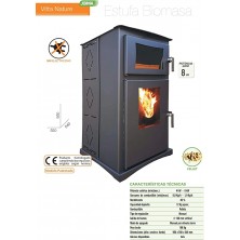 Estufa de pellet con horno Joima Vitta Nature 8 KW