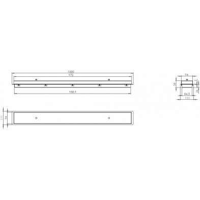 Dimensiones Quemador de bioetanol Aaron Home Viena 100 cm