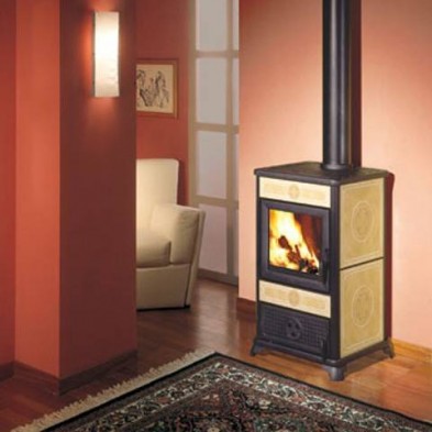 Estufa de leña Edilkamin Ninfa Beige